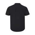 thumbnail image 5 of New Mens Short Sleeve T Shirts Solid Color Stand Up Collar Shirt Summer Trendy Breathable Loose Youth Basic Cotton Top Male Cotton And Linen Casual Shirts Black M, 5 of 6