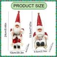 thumbnail image 2 of BinKFF Christmas Miniature Figurines, Mini Christmas Santa Claus Ornaments Christmas Miniature Ornament Resin Santa Figurines for Xmas Santa Claus Decoration Christmas Party Supplies, 2 of 8