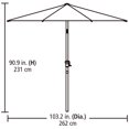 thumbnail image 3 of HOMETRENDS 9 ft. Round Market Patio Umbrella, 3 of 9