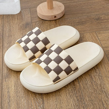 

BottleZi Soft soled antiskid sandals /slippers Men casual slipper slide sandals PU vamp and EVA outsole house wear resistant and non slip beach slipper (Black/Beige/Pink)