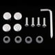 thumbnail image 2 of Tornillos para marco de placa de matrícula de acero + Juego de tornillos planas cromadas Plata Sharpla Juego de tornillos para marco de placa de matrícula, 2 of 8