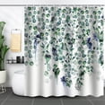 thumbnail image 1 of Cortina de baño, cortina de ducha de plantas verdes, impermeable y a prueba de moho, impresión digital 3D, partición de cortina de baño de bosque, no requiere perforación, xtl971, 150*180, 1 of 1