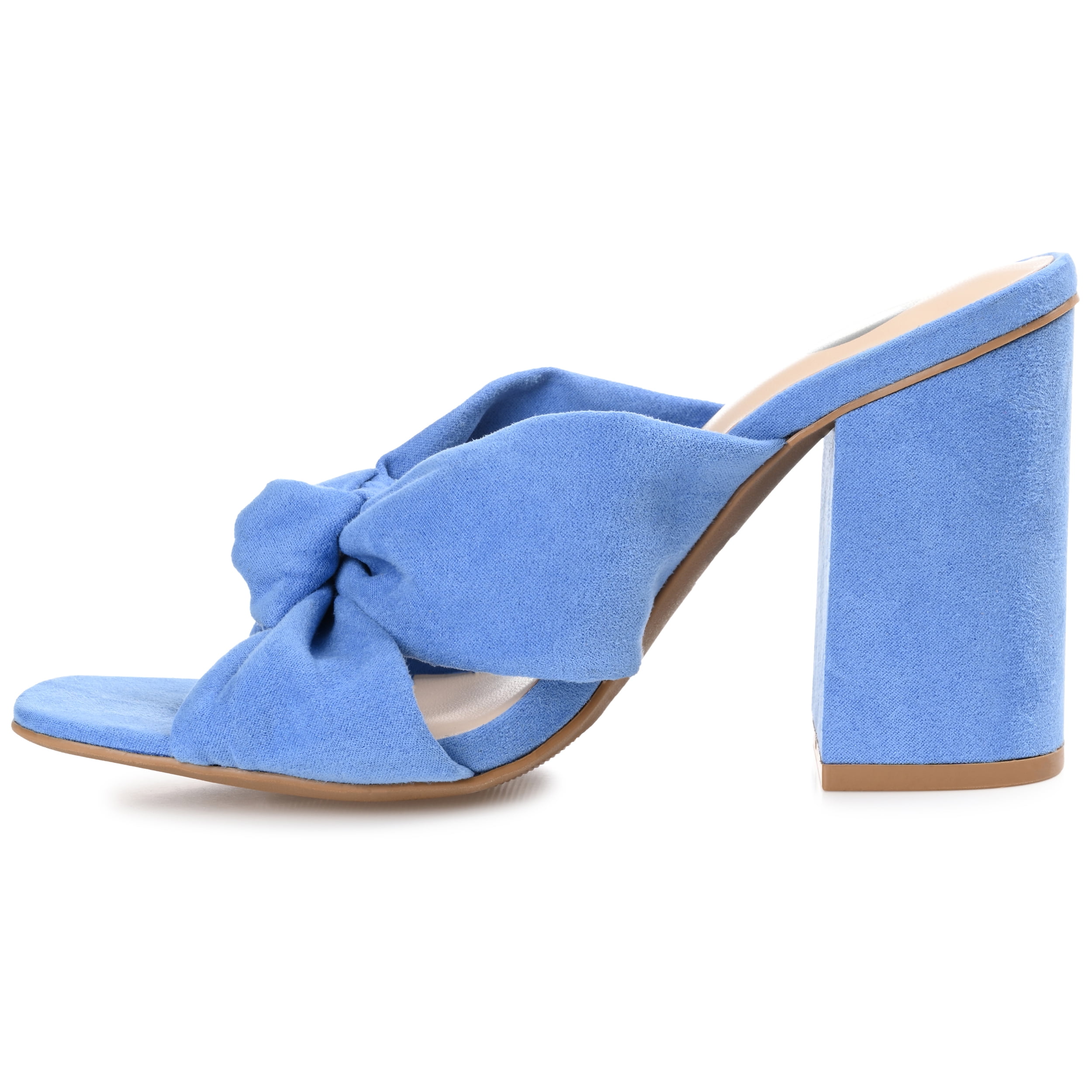 Journee Womens Tabithea Open Square Toe Block Heel Sandals