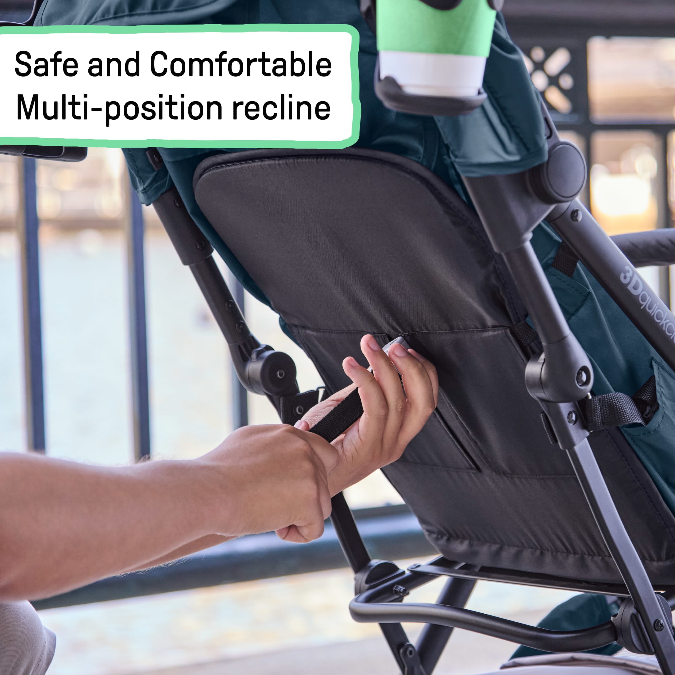 Ingenuity 3Dquickclose CS+ Compact Fold Infant Baby Stroller, Navy