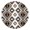 BOHO073, variant on 44in Round Tablecloth with Elastic Edge, Waterproof Fitted Table Cover for 36-44" Tables, Boho Theme Polyester Reusable Table Cloths Wipe Clean for Picnic, Dining, Outdoor Use and Party Decor