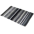 thumbnail image 6 of Grey Cotton Striped Door mat Rug Indoor - 2x3' Entrance Entryway Rug Non Slip Kitchen Bath Mat Home Décor, (24 x 36"), 6 of 7