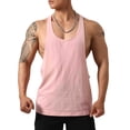 thumbnail image 2 of DIOAZUD Men's A-Shirts Tanks Moisture Wicking Cotton Tank Tops Solid Color Big and Tall Muscle Sleeveless Shirts for Workout, 2 of 7
