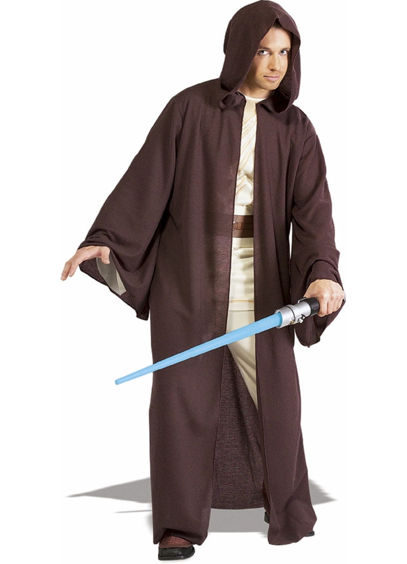 Jedi Robe Star Wars Adult Fancy Dress Mens Long Cloak Robe Costume Accessory