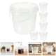 thumbnail image 5 of 6 recipientes de plástico transparente con tapa para helado, contenedores para almacenar alimentos, cubos redondos de plástico con asa., 5 of 7