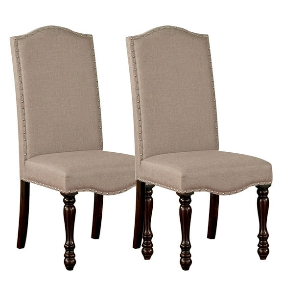 William's Home Furnishing Beige/Espresso Hilma Side Chair