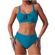 thumbnail image 1 of Trajes de Baño de Cintura Alta para Mujeres Traje de Baño de Color Sólido con Bolsillo Pantalones Deportivos Traje de Baño Dividido Tangini, 1 of 5