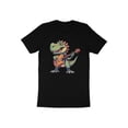 thumbnail image 4 of Funny Guitar Player Guitarist Dino Dinasour Musician Gift T-Shirt Cute Dino Guitarist Music Birthday Holiday Present Tshirt, 4 of 10