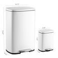 thumbnail image 5 of happimess Connor Rectangular 13.2-Gallon Trash Can with Soft-Close Lid and FREE Mini Trash Can, Cotton White, HPM1006C, 5 of 10