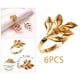 thumbnail image 3 of Exquisito porta servilletas Anillos para servilletas Forma de hoja Hebillas para servilletas Porta servilletas oro, 3 of 9