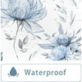 thumbnail image 2 of Blue Grey Watercolor Floral Shower Curtain, Flower Leaves Minimalist Aesthetic Art for Bathroom Decor, Waterproof Polyester with 12 Hooks,72x72 in, 2 of 7