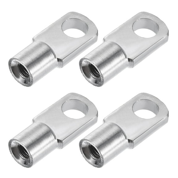 Gas Spring Strut M6 Joint Fitting Female Threaded Connectors Steel Silver Tone, 4Pcs
