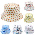 thumbnail image 2 of Fridja Toddler Kids Summer Fisherman's Hat Cartoon Fruit Pattern Outdoor Children UV-proof Sun Beach Cap, 2 of 4