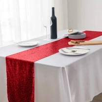 PRETXORVE Home Decor, Room Decor, Wedding Glitter Table Flags Party Wedding Table Flags Various Colors 12X71 inches