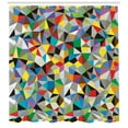 thumbnail image 3 of Ambesonne Abstract Shower Curtain, Geometric Mosaic Motif, 69"Wx70"L, Multicolor, 3 of 3