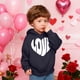 thumbnail image 4 of Sudadera con capucha y estampado de corazón de San Valentín, sudadera de manga larga para niños y niñas, chaqueta para niñas de talla mediana y grande., 4 of 7