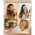 thumbnail image 2 of AWAYTR 6 Pack Matte Flat Hair Claw Clips, Large Oval French Clips, No Slip Strong Grip for Yoga, Daily & All Hair Types, 2 of 7