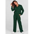 thumbnail image 4 of Conjunto Deportivo Mujer PRETTYGARDEN Sudadera con Media Cremallera y Pantalón Palazzo de Pierna Ancha - M, 4 of 7