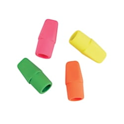 Office Depot® Brand Neon Eraser Caps, Assorted Colors, Pack Of 12