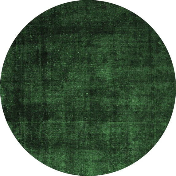 Ahgly Company Indoor Round Persian Emerald Green Traditional Area Rugs, 7' Round