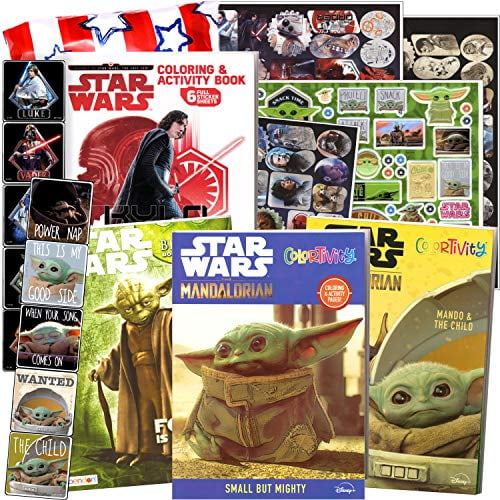 Disney Coloring Book for Kids with Stickers (Black Star Wars ...