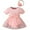 Pink, variant on WIBACKER Baby Girl Summer Clothes Newborn Girls Puff Sleeve Romper  Headband Set Infant Bodysuit Tulle Skirt Outfit 0-18 Months