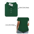 thumbnail image 5 of NISVIYA Plus Size Polo Shirts for Women Fashion Classic Button Short Sleeve Green 3XL, 5 of 6