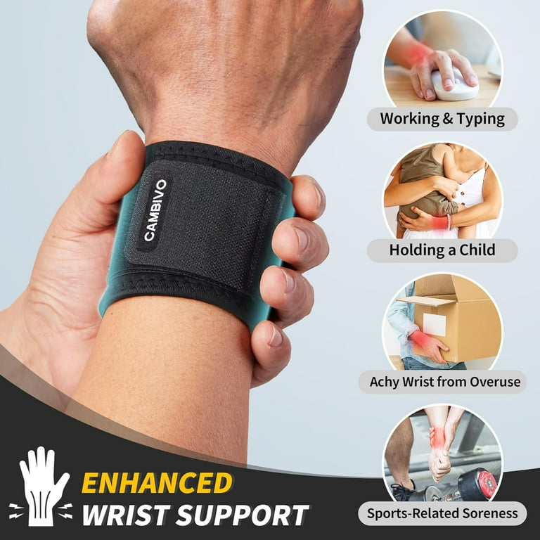 Cambivo Carpal Tunnel Wrist Brace, 2-Pack Compression Wrap photo 4
