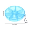 thumbnail image 3 of Miangastore Round 7 Days Pill Box Organizer for Medicine Travel Pill Case Container Weekly Holder (Blue), 3 of 8