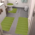 thumbnail image 2 of Great promotion! Room Door Mat, Easy To Care For, Coral Velvet Foot Mat, Water-absorbent And Wear-resistant, Toilet Memory Foam Bathroom Mat, 4-piece Bathroom Carpet Set, Water-, 2 of 3