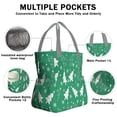 thumbnail image 3 of Green Christmas Tree Pattern Drawstring Lunch Bag Women - Drawstring Lunch Bag Insulated for Work Office - Stain-Resistant Large Lunchbags for Women with Multi-Pockets, 3 of 6