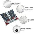 thumbnail image 4 of SHANXI Decor Pillow Covers Home Decor Nautical Themed Reversible Throw Pillow Covers for Coastal Sea Adventure Blue Red Stripe Cover 12x12in, 4 of 5