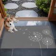 thumbnail image 4 of 2x3 Door Mat Rug, Grey Dandelion Non-Skid Rubber Backing Large Rectangle Rugs - Living Room Bedroom Home Office, Abstract Art Simple Floral Indoor Floor Mat Carpets Washable Rug, 4 of 9