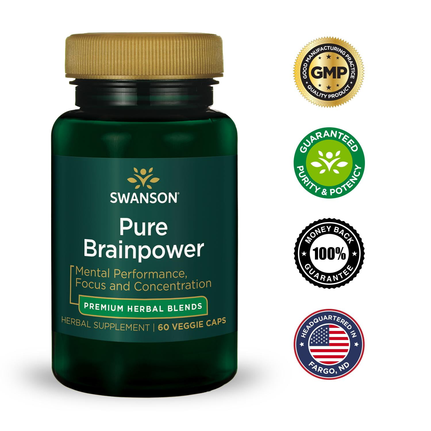 Swanson Pure Brainpower Brain Health Cognitive Memory Focus