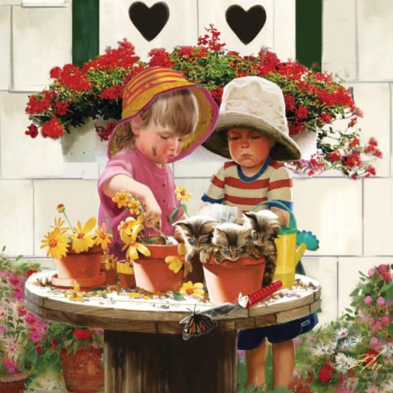 Masterpieces 1000Piece Jigsaw Puzzle, 25 by 25Inch, Little Potters