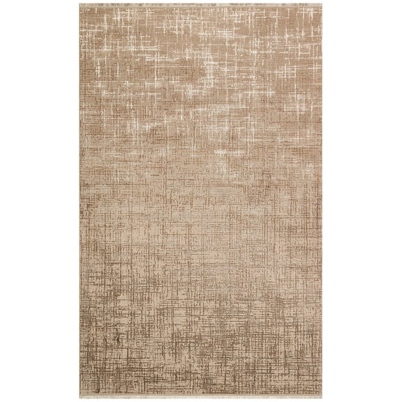Lewisville Mink Modern Polyester Area Rugs for Living Room Jacquard Textured Modern Rugs Soft Geometric Rug for Bedroom Washable Rug Non-Slip Bohemian Carpet Perfect for Dining Room Office Beige