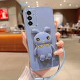 thumbnail image 1 of Cute Phone Case, You Will Receive Many Compliments. This Rabbit Foldable Stand Phone Case Is Suitable For Samsung Galaxy A14/A13/A12/A11/A10S/A10/A7(2018)/4G/5G, Suitable For Women And Girls, Christma, 1 of 5