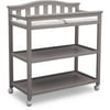 Delta Children Bell Top Changing Table with Casters, Greenguard Gold Certified, Grey