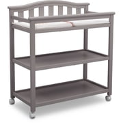 Delta Children Bell Top Changing Table with Casters, Greenguard Gold Certified, Grey