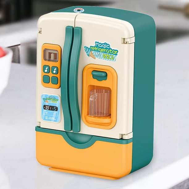 Juguete de Imitación CUTICAT Congelador de Cocina Spray Simulado 39 piezas Luces Coloridas de Aprendizaje