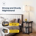thumbnail image 4 of 59" Bedside End Table with Lamp Attached, Floor Lamp With USB Ports, Premium Nightstand, 4 of 8