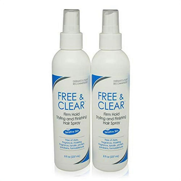 Free & Clear Hairspray Firm Hold, 8 Ounce (Pack of 2)