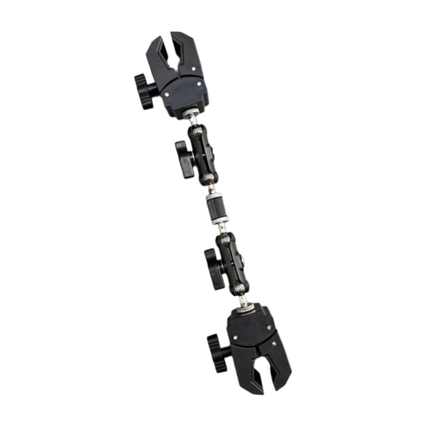 Abrazadera de doble cabezal Super Clamp Soporte de cámara Brazo ajustable Soporte de manillar para 30 centímetros