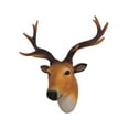 thumbnail image 2 of Wall Mounted Deer Head Resin Sculpture Animal Rustic Statue for Living Room, 2 of 8