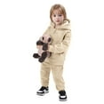 thumbnail image 4 of Kogui Girls Clothes Girls Outfit Sets Athletic Cute Bow Graphic Hoodies And Sweatpants 2 Piece Girls Sweatsuit Casual Spring Fall Kids Size 7-8 (Beige,7-8 Years), 4 of 4
