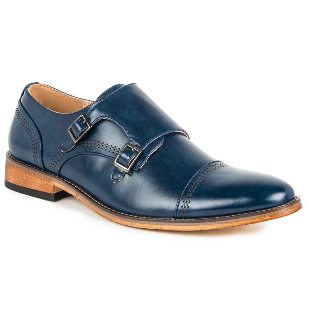 UV Signature UV Signature Men's Double Monk Strap Cap Toe Dress Shoes